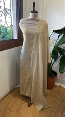 Lite Toosh Winter Suit Set with Aari Work in Pashmina Wool