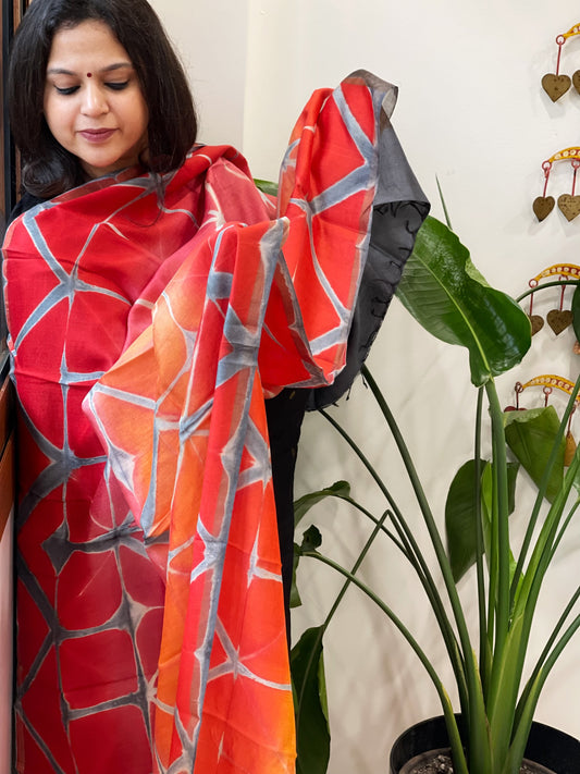 Cotton Silk Clamp Dyed Dupatta