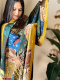 Ajrakh Patchwork Dupatta in Silk