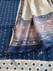 Indigo Handwoven Suit Sets in Pure Cotton