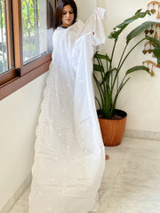 Mul Cotton Dupatta with Thread Embroidery