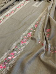 Lite Toosh Winter Suit Set with Aari Work in Pashmina Wool