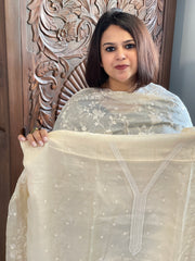 Suit Set with Thread Embroidery in Pure Tussar Silk