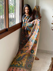 Handpainted Kalamkari Dupatta in Chanderi Silk