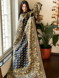 Handmade Nakshi Kantha Dupatta in Pure Silk