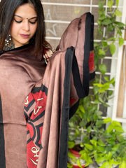 Handsketched & Handpainted Dupatta in Modal Silk