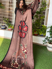 Handsketched & Handpainted Dupatta in Modal Silk