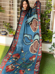 Handsketched & Handpainted Dupatta in Modal Silk