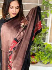 Handsketched & Handpainted Dupatta in Modal Silk