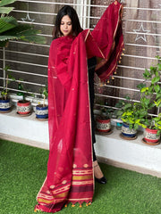 Handwoven Bhujodi Dupatta in Chanderi Cotton