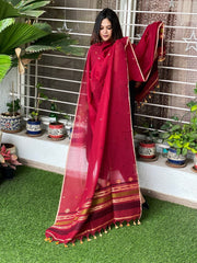 Handwoven Bhujodi Dupatta in Chanderi Cotton