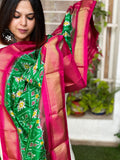 Handwoven Ikat Patola Dupatta in Pure Silk