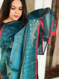 Handwoven Zari & Sequin Weaving Dupatta in Pure Silk