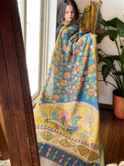Handpainted Kalamkari Dupatta in Chanderi Silk