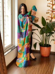 Kantha Patchwork Dupatta in Silk