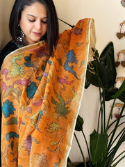 Handpainted Kalamkari Dupatta in Kota Cotton