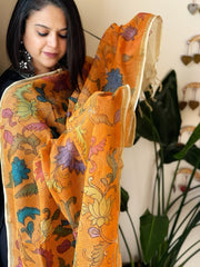 Handpainted Kalamkari Dupatta in Kota Cotton