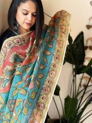 Handpainted Kalamkari Dupatta in Kota Cotton