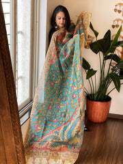 Handpainted Kalamkari Dupatta in Kota Cotton