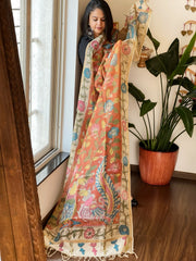 Handpainted Kalamkari Dupatta in Kota Cotton