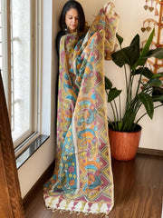 Handpainted Kalamkari Dupatta in Kota Cotton