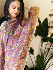 Handpainted Kalamkari Dupatta in Kota Cotton