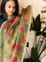 Handpainted Kalamkari Dupatta in Kota Cotton