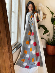 Handwoven Ikat Dupatta in Cotton