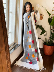 Handwoven Ikat Dupatta in Cotton