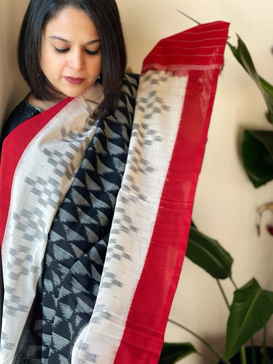 Handwoven Ikat Dupatta in Cotton