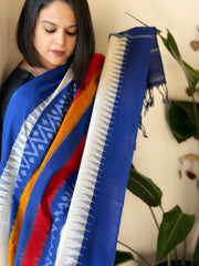 Handwoven Ikat Dupatta in Cotton