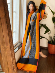 Handwoven Ikat Dupatta in Cotton