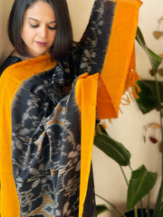 Handwoven Ikat Dupatta in Cotton