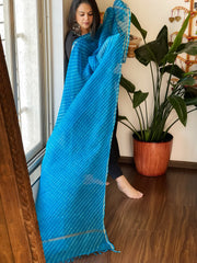 Blue Kota Silk Leheriya Dupatta