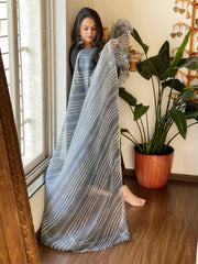 Grey Kota Silk Leheriya Dupatta