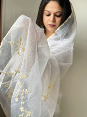 Applique handwork Dupatta in Kota Cotton