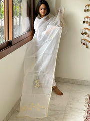 Applique handwork Dupatta in Kota Cotton