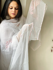 Applique handwork Dupatta in Kota Cotton