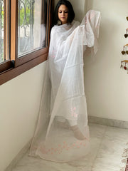 Applique handwork Dupatta in Kota Cotton