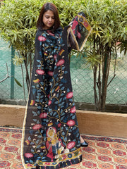 Handpainted Kalamkari Dupatta in Chanderi Silk