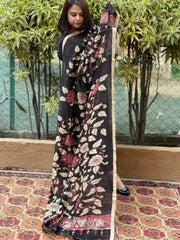 Handpainted Kalamkari Dupatta in Chanderi Silk