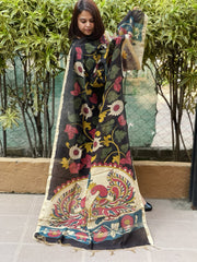Handpainted Kalamkari Dupatta in Chanderi Silk