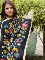 Handpainted Kalamkari Dupatta in Chanderi Silk