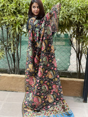 Handpainted Kalamkari Dupatta in Chanderi Silk