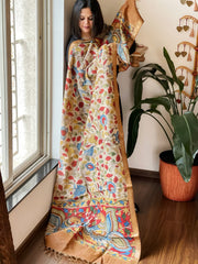 Handpainted Kalamkari Dupatta in Chanderi Silk