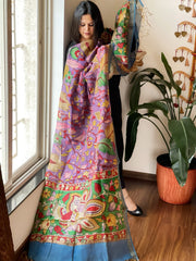 Handpainted Kalamkari Dupatta in Chanderi Silk