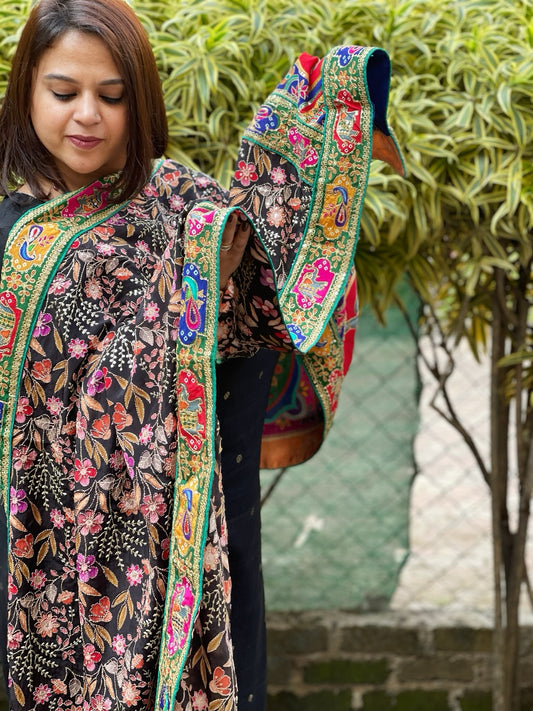 Georgette Dupatta with Thread & Sequin Embroidery