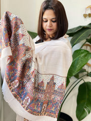 Lite Pink Pashmina Shawl with Shehnai Baraat Kaani Pallu