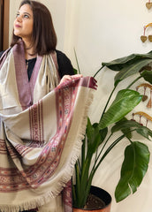 Grey Woven Kullu Woollen Shawl