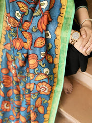 Handpainted Kalamkari Dupatta in Chanderi Silk